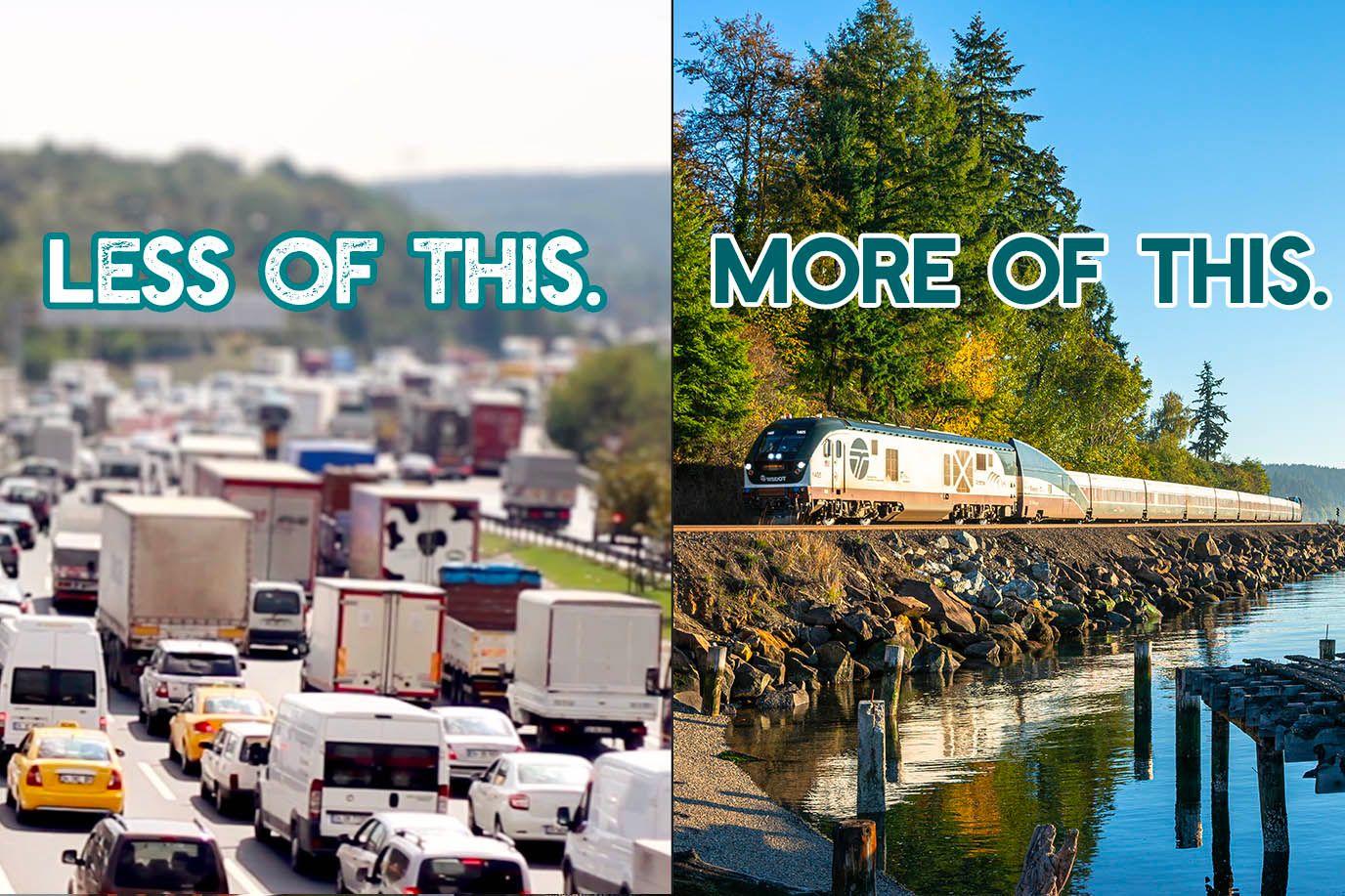 Less of traffic and More of Riding the train