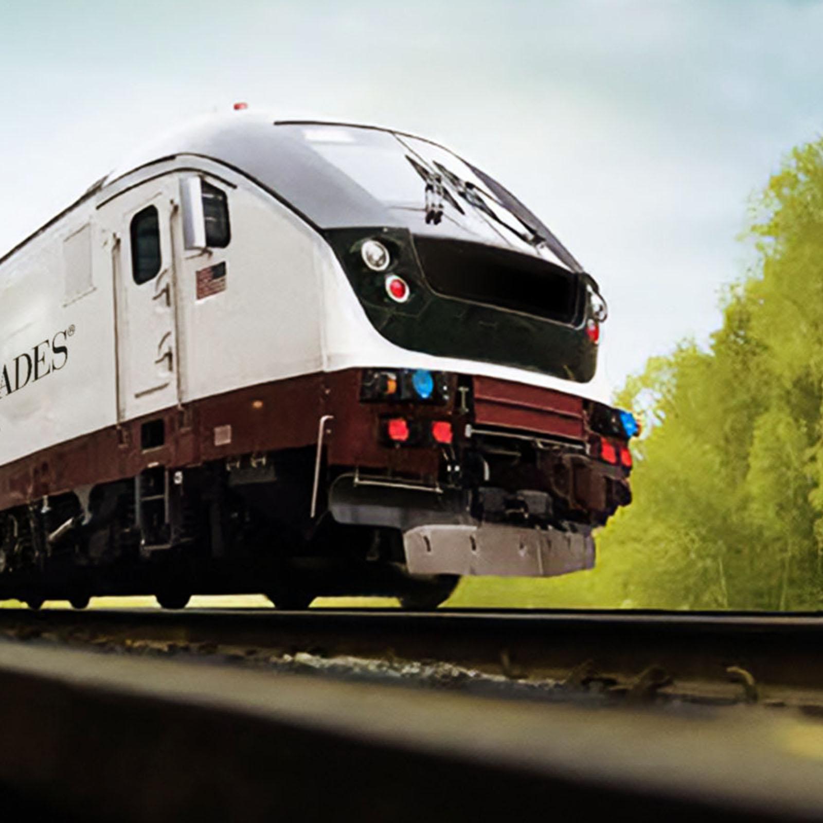 Front of an Amtrak train