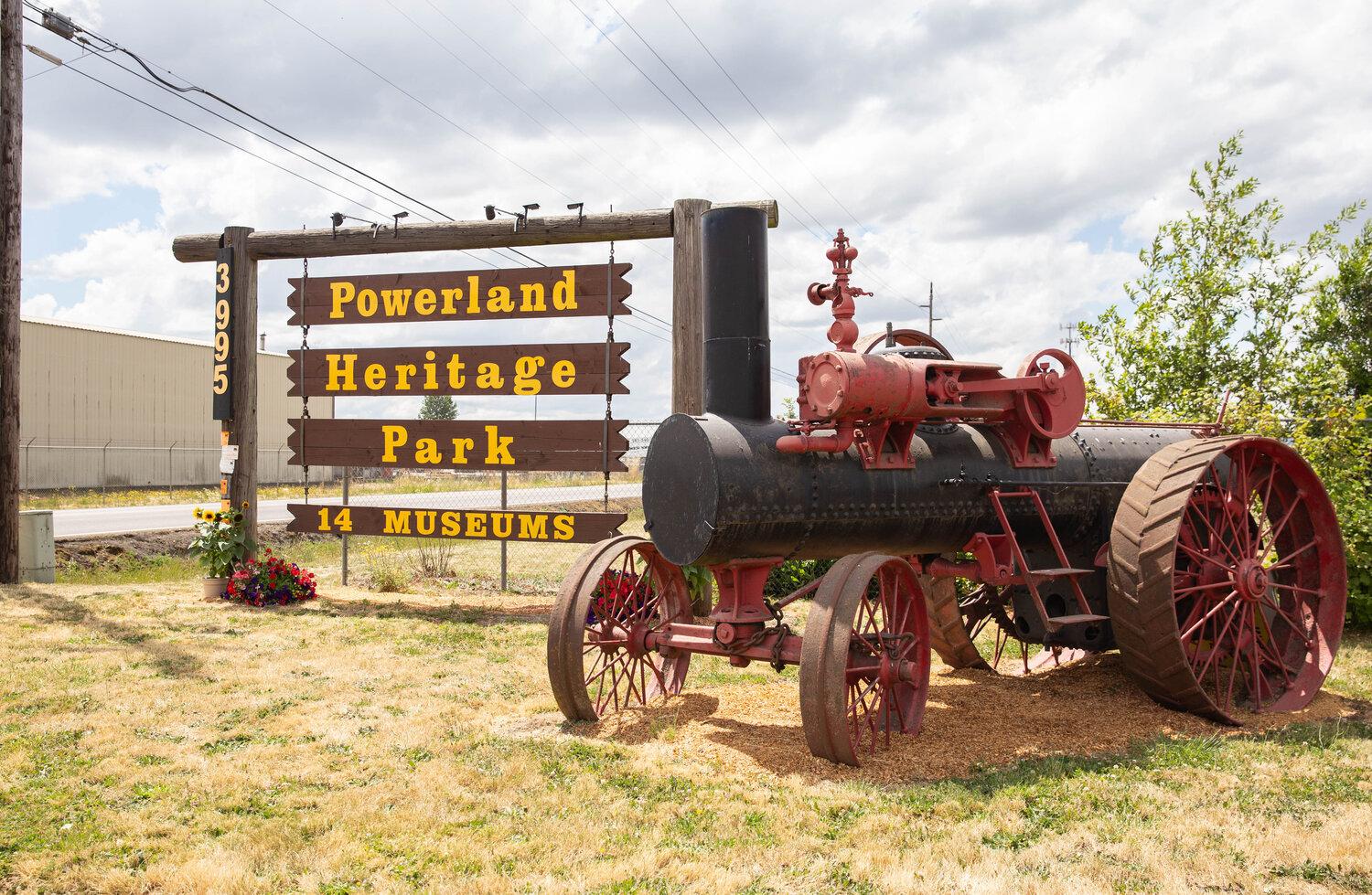 Powerland Hertiage Park Sign