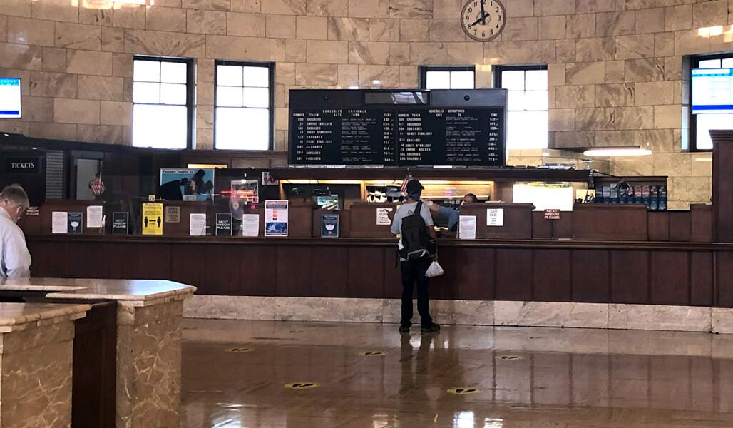 Ticketing counter at Portland Union Station